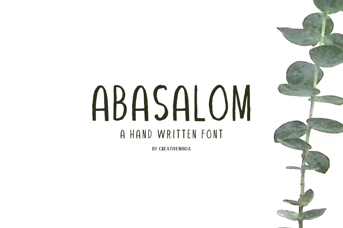 Abasalom: The Warm Script Handwritten Font