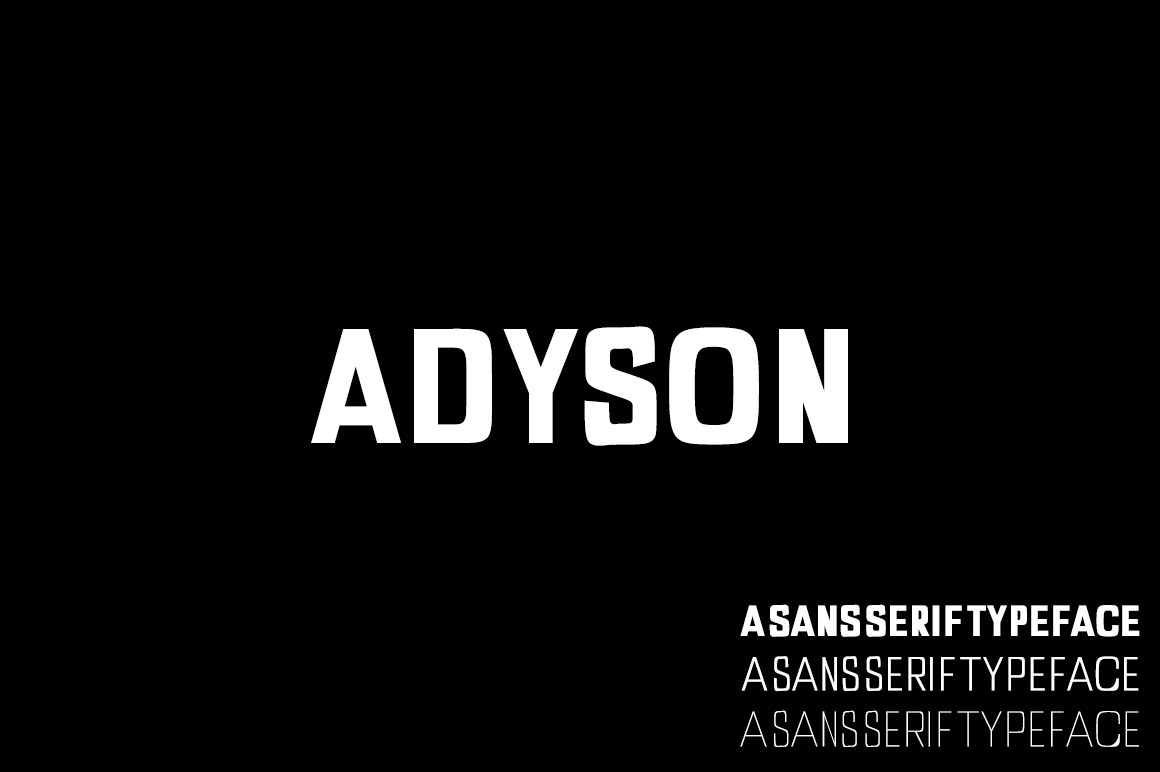 Adyson Typeface: Bold Sans Serif Fonts for Striking Brand Identity