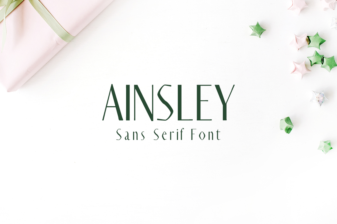Ainsley Typeface for Modern Craft Branding and Display Design