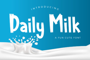 Daily Milk Typeface for Handmade Branding