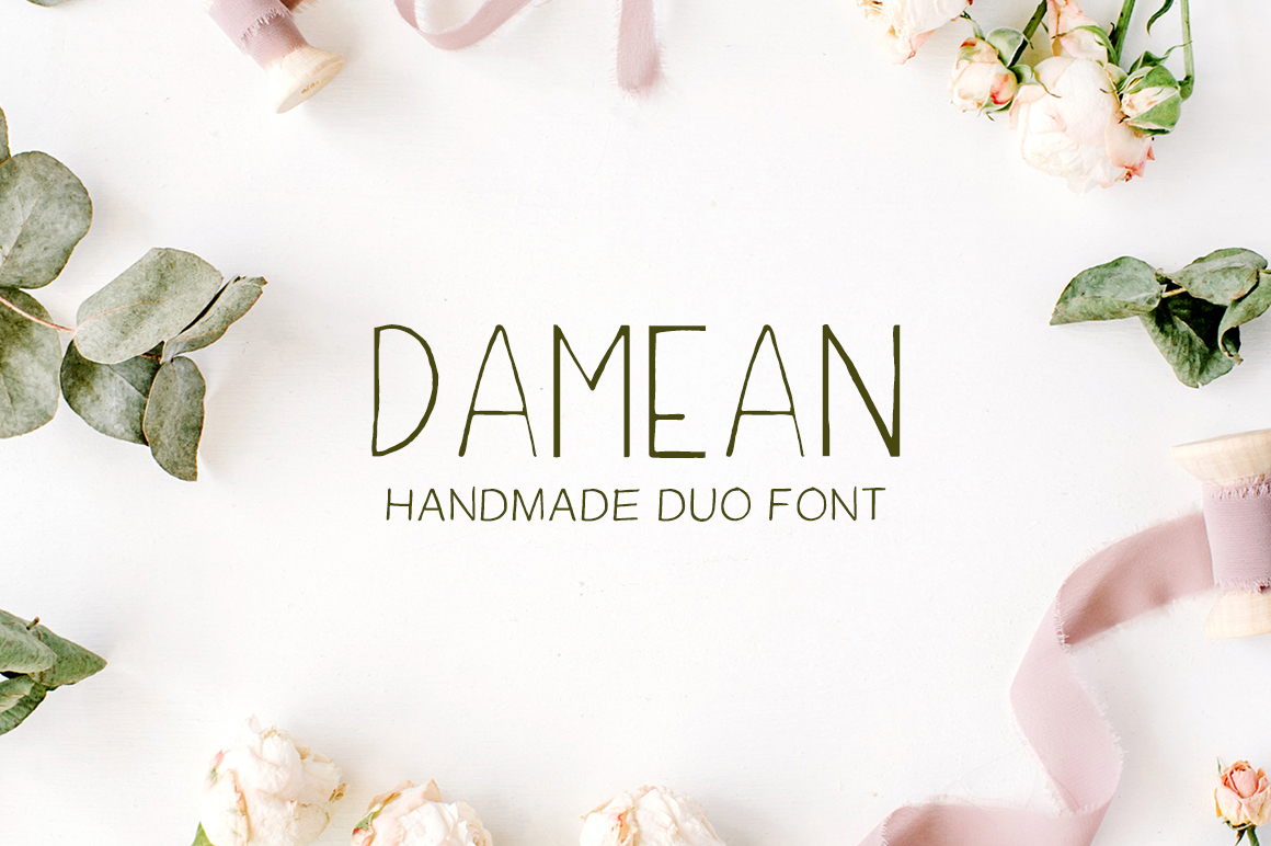 Damean Handmade Duo: The Modern Sans Serif Font for Authentic Branding