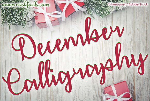 December Calligraphy Font for Elegant Brand Identity