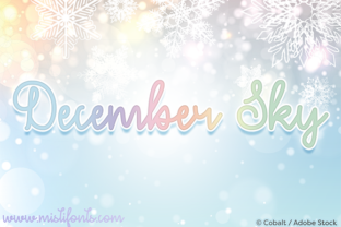 December Sky: A Festive Script Handwritten Font for Craft and Design