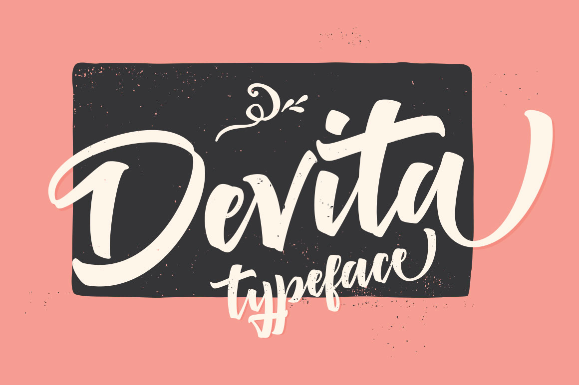 Devita Brush Script Typeface for Editorial Design