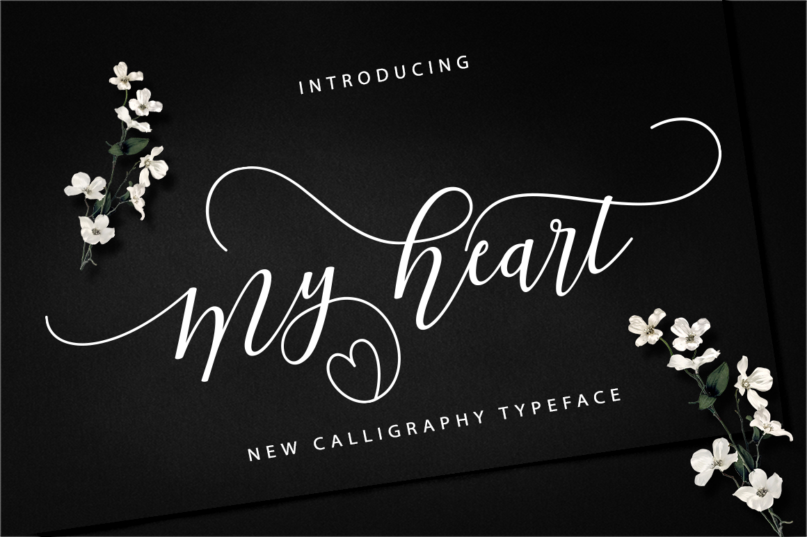 My Heart: A Feminine Script Handwritten Typeface for Romantic Designs
