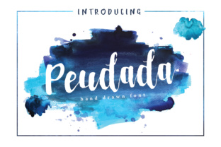 Peudada Handbrushed Script Font for Crafters and Makers